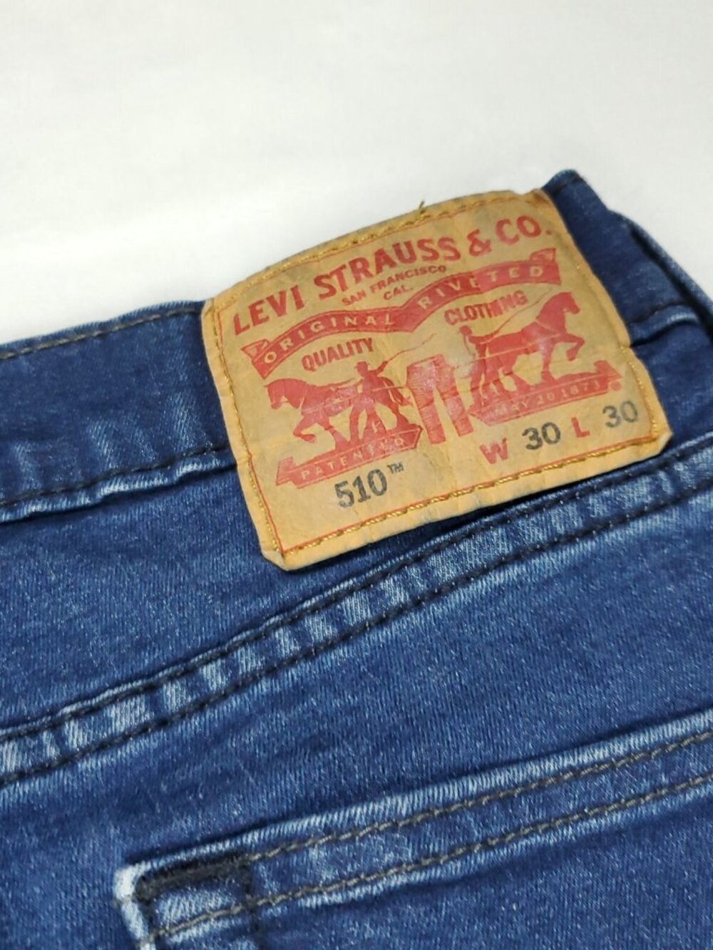 Levi's 510 Skinny Fit Jeans Mens Size 30x30 Blue Casual Streetwear - Picture 6 of 8